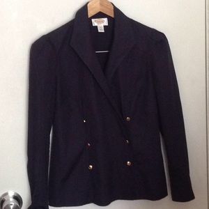 Navy TALBOTS top / shirt / blouse, Sz 4